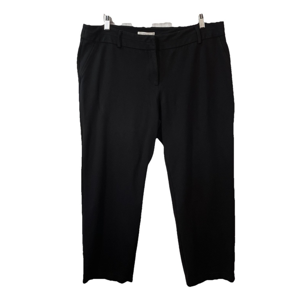 Chicos Womens Pants Size 3 16/XL Short Black Stretchy‎ Business